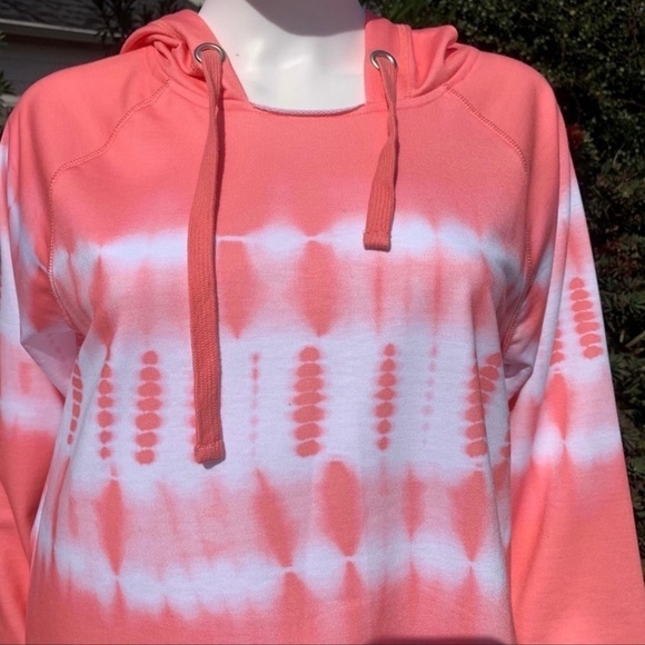 NWT NANETTE Lepore Crop Tie-Dye Pink Hoodie Jacket/Sweatshirt - Picture 7 of 14